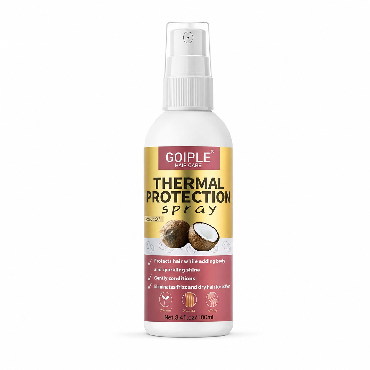 Spray Protector Térmico de Coco para el Cabello | Protección hasta 450 °F
