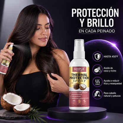Spray Protector Térmico de Coco para el Cabello | Protección hasta 450 °F